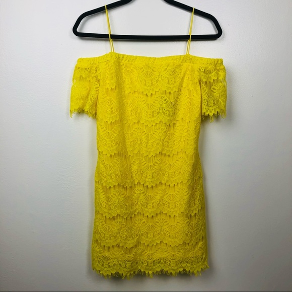Topshop Yellow Lace Dress - Picture 2 of 9